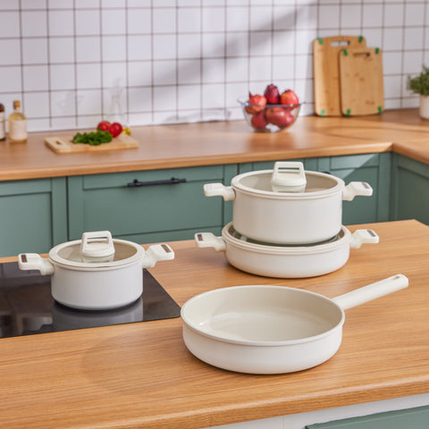 Karaca Swiss Crystal Ceramica Valenti - Batterie de cuisine 7 pièces Karaca Swiss Crystal Ceramica Valenti - Batterie de cuisine 7 pièces