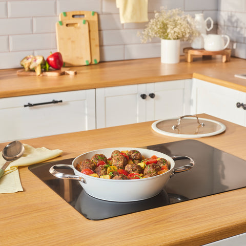 Karaca Swiss Crystal Almond Cream Casserole Plate 26 cm Karaca Swiss Crystal Almond Cream Casserole Plate 26 cm