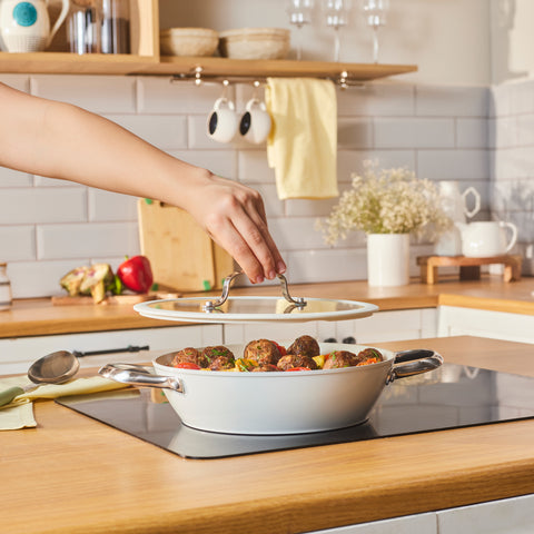 Karaca Swiss Crystal Almond Cream Casserole Plate 26 cm Karaca Swiss Crystal Almond Cream Casserole Plate 26 cm