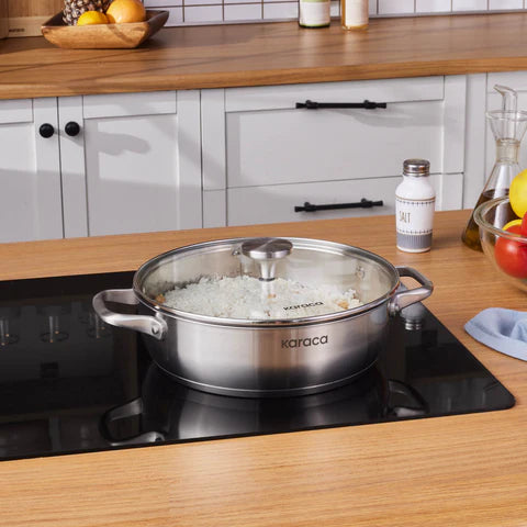 Karaca Elite – Casserole plate en acier inoxydable 26 cm, 3,4 L Karaca Elite – Casserole plate en acier inoxydable 26 cm, 3,4 L
