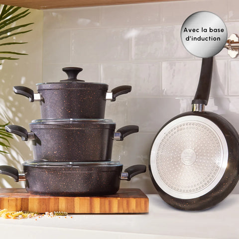 Batterie de cuisine Karaca Biogranit Black Gold, 7 pièces Batterie de cuisine Karaca Biogranit Black Gold, 7 pièces