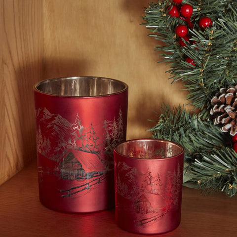 Bougeoir Karaca Home Noël Helena en verre, rouge,10x12,5 cm Bougeoir Karaca Home Noël Helena en verre, rouge,10x12,5 cm