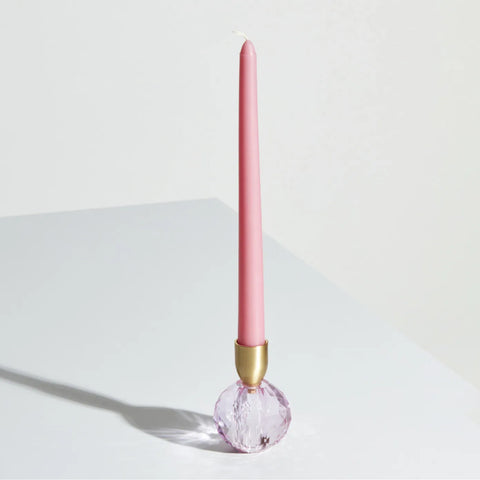 Bougeoir Karaca Home Vicki en verre, rose, 6x13 cm  Bougeoir Karaca Home Vicki en verre, rose, 6x13 cm