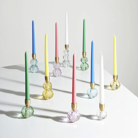 Bougeoir Karaca Home Vicki en verre, vert, 6x13 cm  Bougeoir Karaca Home Vicki en verre, vert, 6x13 cm