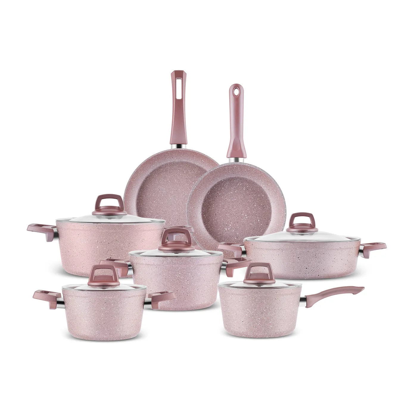 Batterie De Cuisine Karaca BlackGold 7 Pièces - Casseroles Et Poêles Antiadhésives, Induction