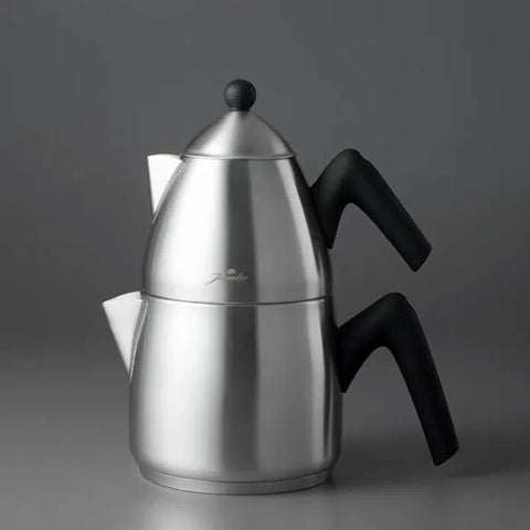 Jumbo Steel Théière en Acier avec Fond Induction, Mat
