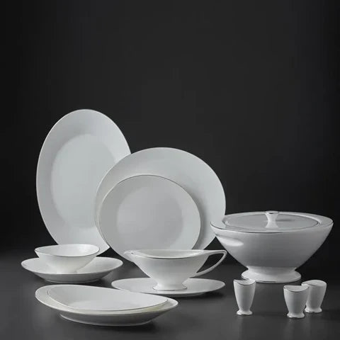 Jumbo Moon Platine Service De Table 64 Pièces Pour 12 Personnes