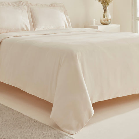 Karaca Home Ensemble de literie White Collection Felves King Size 100 % Coton Beige