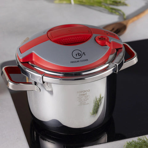 Karaca Orbit Set d'autocuiseurs 6+8 L Rouge