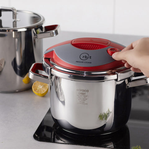 Karaca Orbit Set d'autocuiseurs 6+8 L Rouge