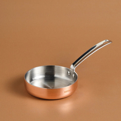 Karaca Powersteel 3Ply 316+ Poêle en acier inoxydable, 12 cm, cuivre