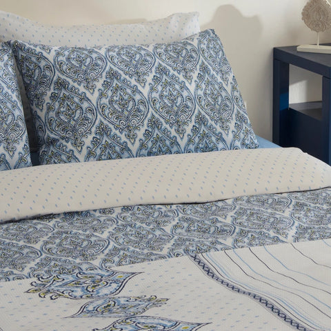 Sarah Anderson Aria Parure De Lit Double Avec Couvre-lit Offert Bleu