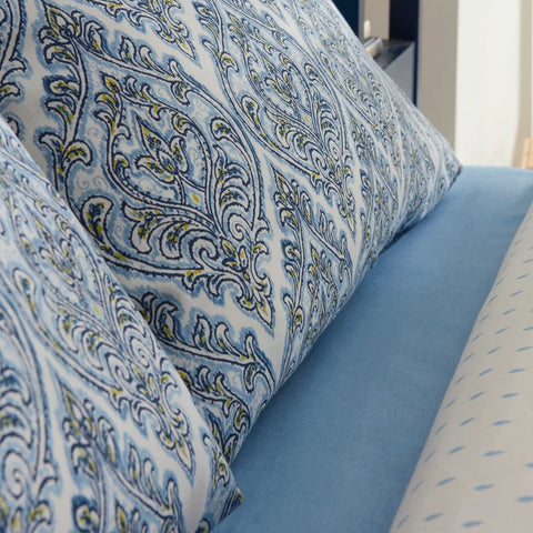 Sarah Anderson Aria Parure De Lit Double Avec Couvre-lit Offert Bleu