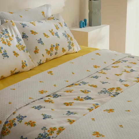 Sarah Anderson Morsey, Ensemble de Couette Matelassée pour lit Double, Jaune
