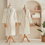 Set de bain Karaca Home Dena 100% Coton pour famille Offwhite