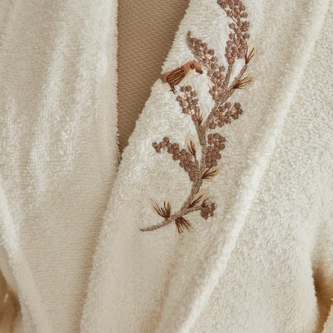 Karaca Home Bird, 100% Coton Ensemble de Bain Familial Crème-Gris