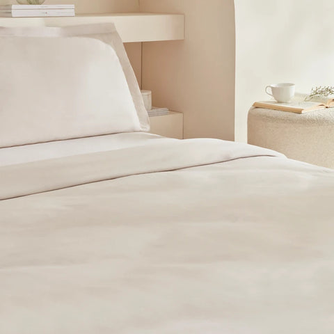 Karaca Home White Collection Lavin Ensemble de Housse de Couette 100% Coton Double Taille Beige