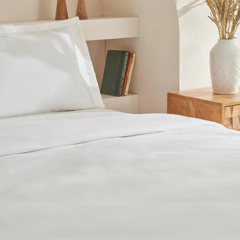 Karaca Home White Collection Lavin Parure de Lit Double 100% Coton Blanc