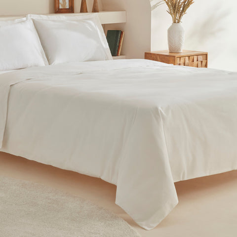 Karaca Home White Collection Lavin Parure de Lit Double 100% Coton Blanc
