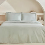 Karaca Home White Collection Lavin Ensemble de Housse de Couette 100% Coton Double Taille Sauge