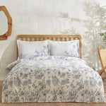 Karaca Home Reese Ensemble de Plaid en Coton Simple Bleu