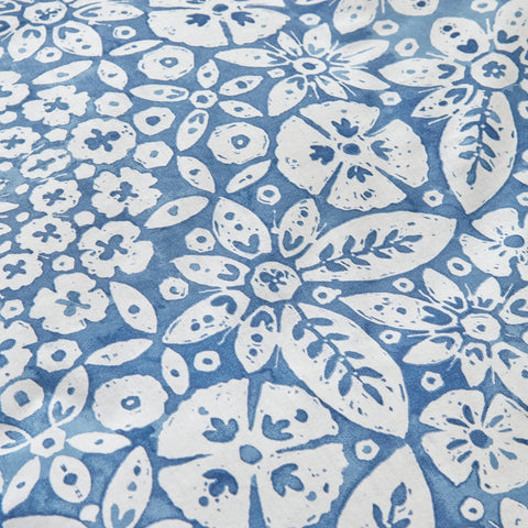 Ensemble de Literie Karaca Home Ida Bleu 100 % Coton Pour Lit Double