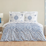 Ensemble de Literie Karaca Home Ida Bleu 100 % Coton Pour Lit Double
