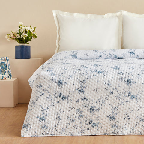 Sarah Anderson Marisa, Couvre-Lit Double Bleu