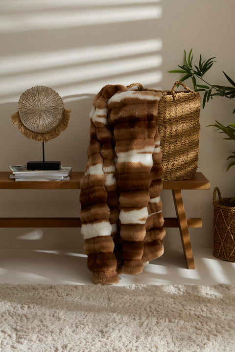 Karaca Rabbit, Couverture, 130x150cm, Marron