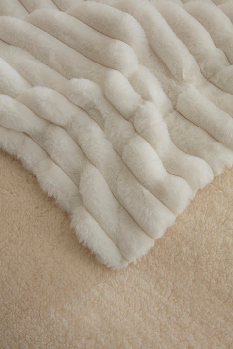 Karaca Stripe, Couverture, 150x200cm, Blanc