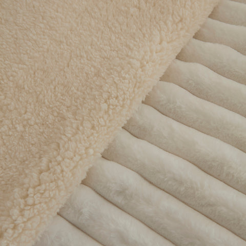 Karaca Stripe, Couverture, 150x200cm, Blanc