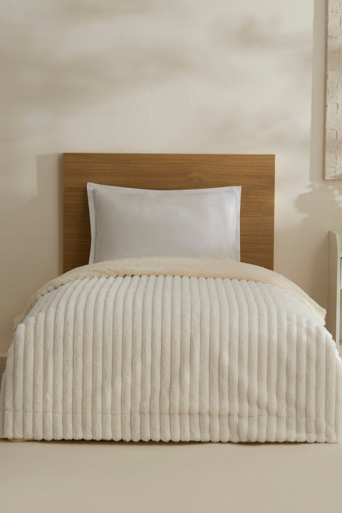 Karaca Stripe, Couverture, 150x200cm, Blanc