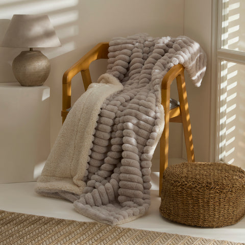 Karaca Stripe, Couverture, 130x150cm, Gris
