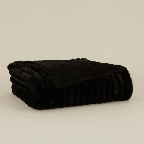 Karaca Stripe, Couverture, 130x150cm, Noir