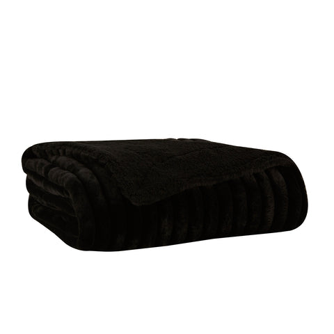 Karaca Stripe, Couverture, 130x150cm, Noir