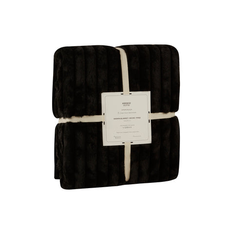Karaca Stripe, Couverture, 150x200cm, Noir