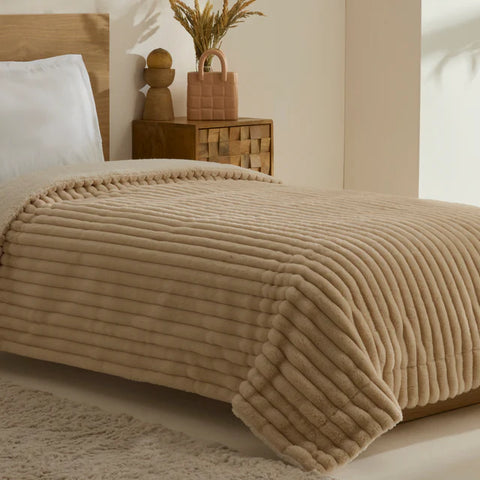 Karaca Rabbit Sher Couette 1 Place Beige