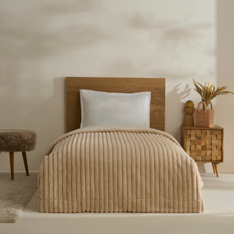 Karaca Rabbit Sher Couette 1 Place Beige