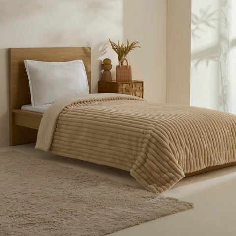 Plaid TV Karaca Rabbit Sherpa Beige
