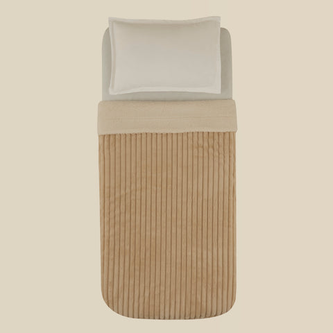 Karaca Stripe Sherpa, Couverture, 150x200cm, Écru