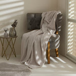 Karaca Leaves, Couverture, 130x150cm, Gris