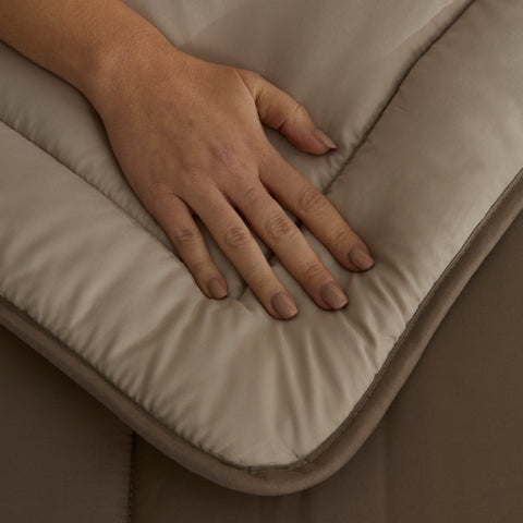 Karaca Double Face Couverture Beige-Mocha 155x220