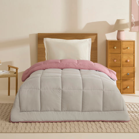Karaca Double Face Couette Pudra - Gris clair 135X200