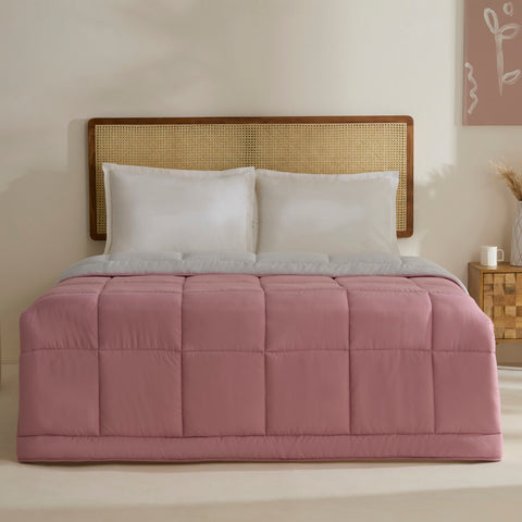 Karaca Double Face Couette Pudra - Gris clair 200X200