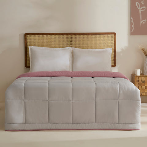 Karaca Double Face Couette Pudra - Gris clair 200X200