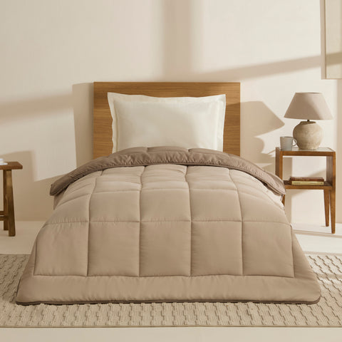 Karaca Double Face Couverture Beige-Mocha 155x220