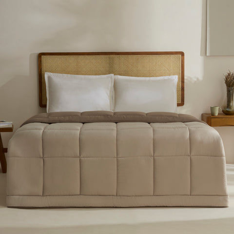 Karaca Double Face Couette Beige-Mocha 200X200
