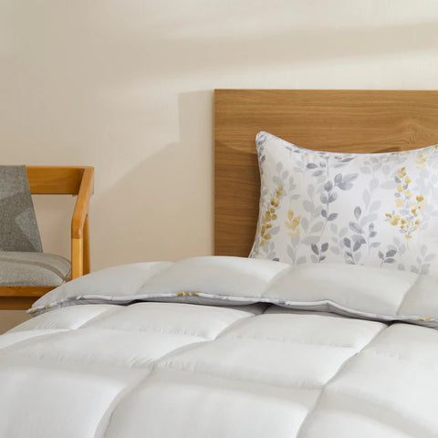 Karaca Leaf Gris Ensemble Couette Simple 135x200 + 50x70