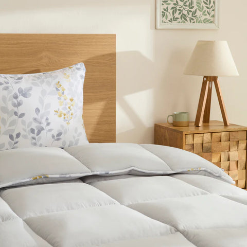 Karaca Leaf Gris Ensemble Couette Simple 135x200 + 50x70