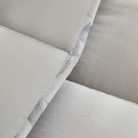 Karaca Leaf – Ensemble couette une personne gris 155 x 220 + 50 x 70